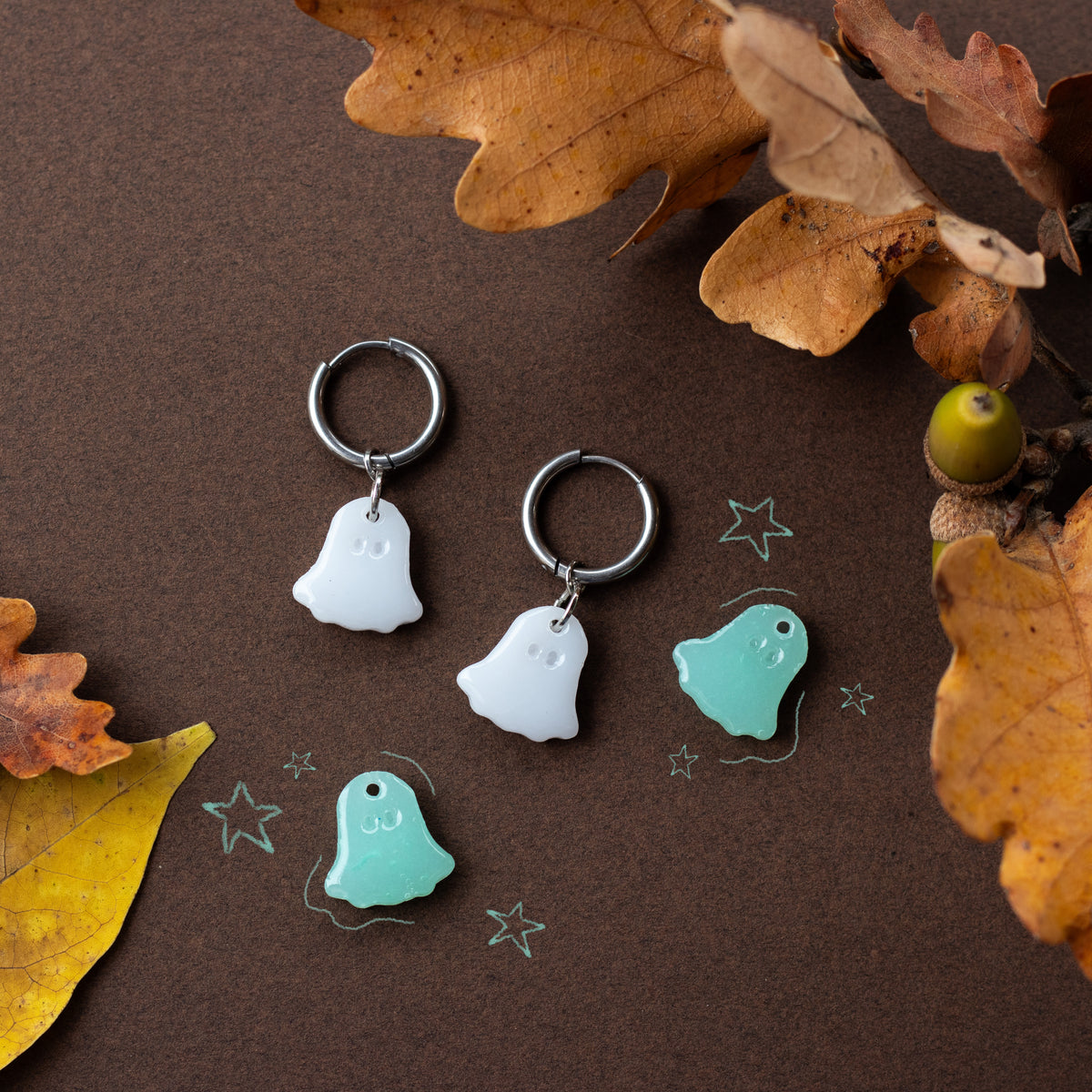 Fantôme : Boucles d'oreilles